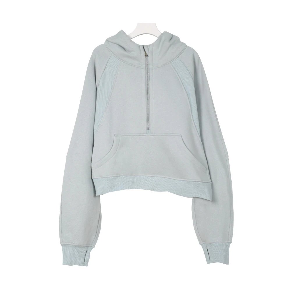 Design Olive Green Half-Zip Hoodie - 14