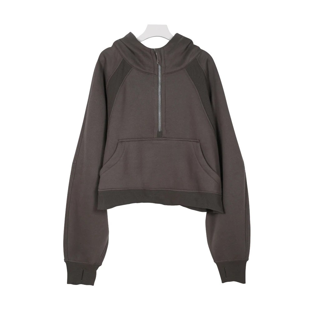 Design Olive Green Half-Zip Hoodie - 18