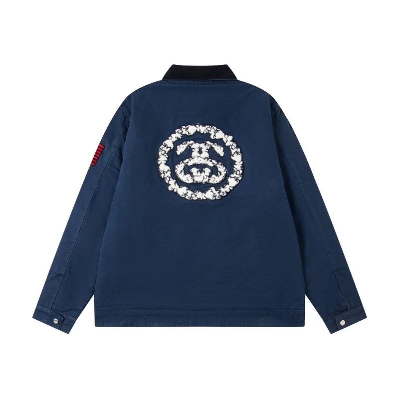 Denim Tears Jackets Collared Zip Jacket with Cotton Wreath Graphic image 3