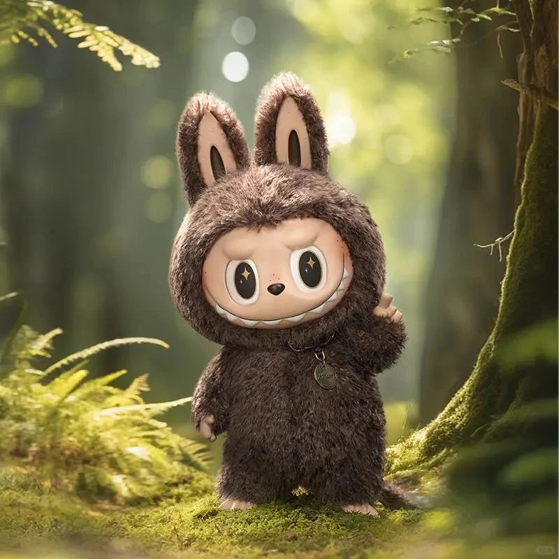 Pop Mart The Monsters Labubu Bunny Large Plush Figure in Dark Brown Forest Edition