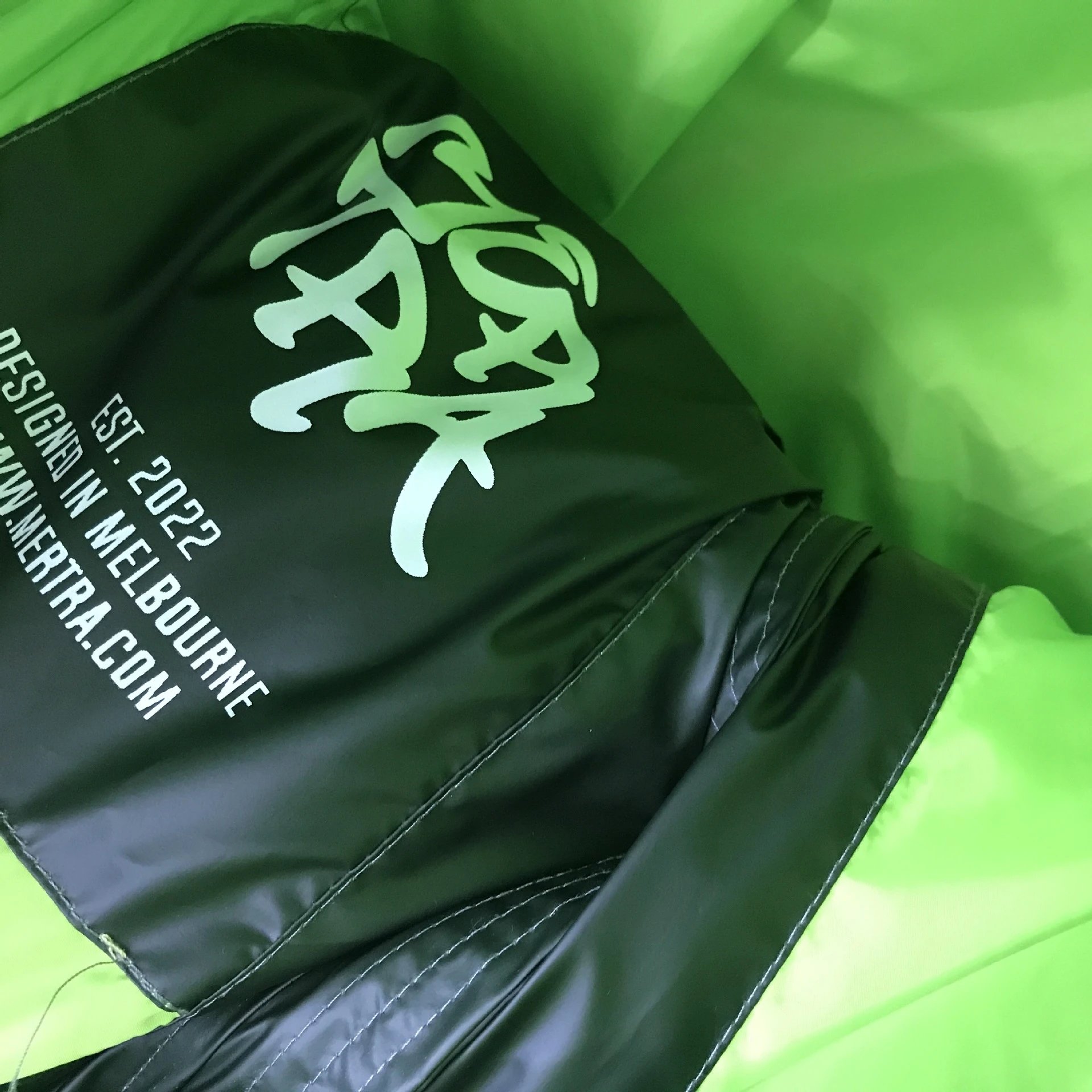 Broken Planet Gradient Green Handprint Down Jacket - 28