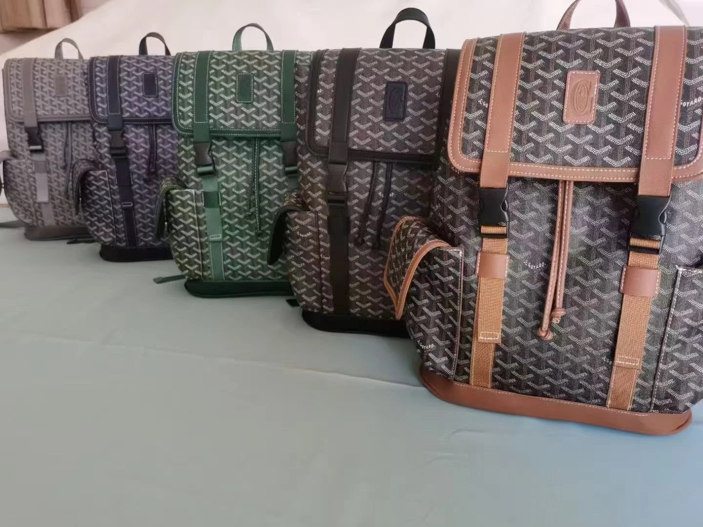 Goyard Saint Louis Backpack Brown and Tan - 10