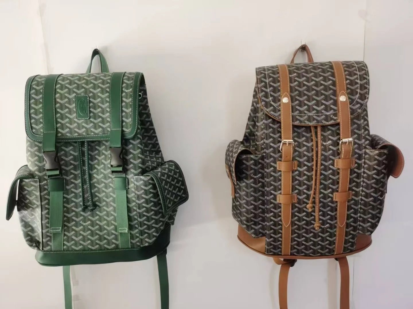 Goyard Saint Louis Backpack Brown and Tan - 2