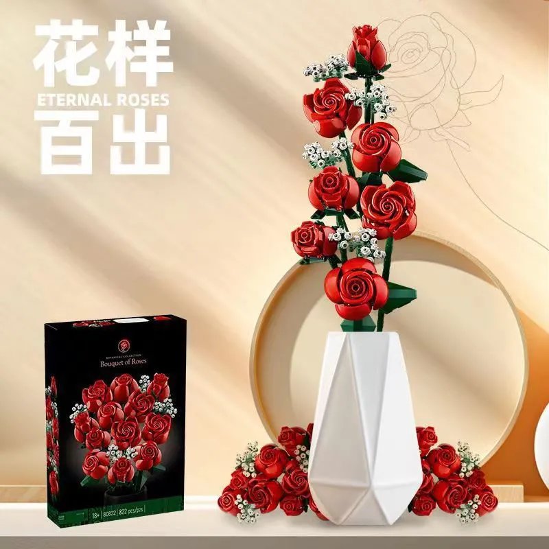Unbranded Uncategorized Flower Bouquet Building Block Set image 3