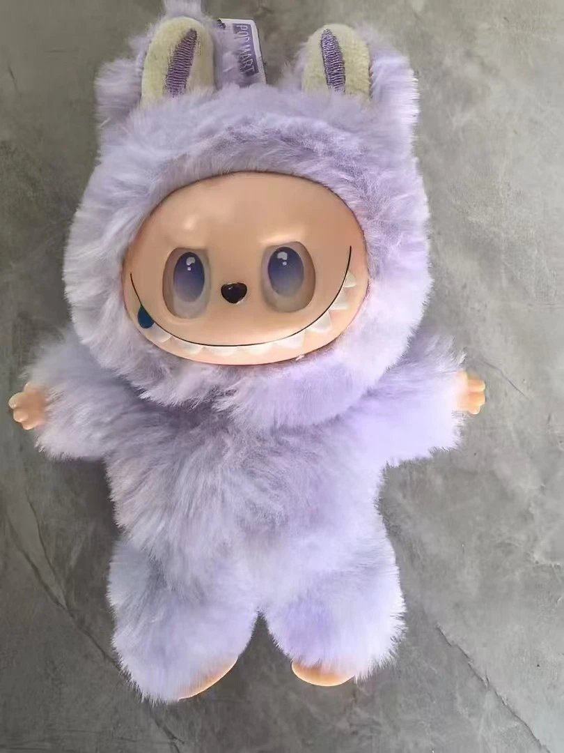 Labubu x Pop Mart Blue Furry Bunny Plush Keychain - 13