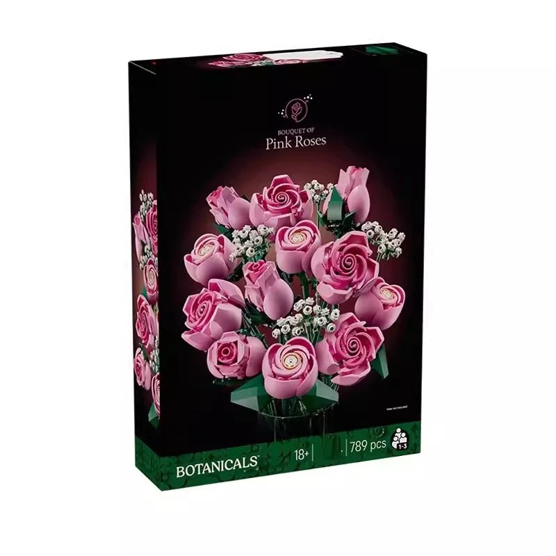 【DX347】Orchid Flower Building Blocks Bouquet Potted Baby's Breath Kids Assembly Model