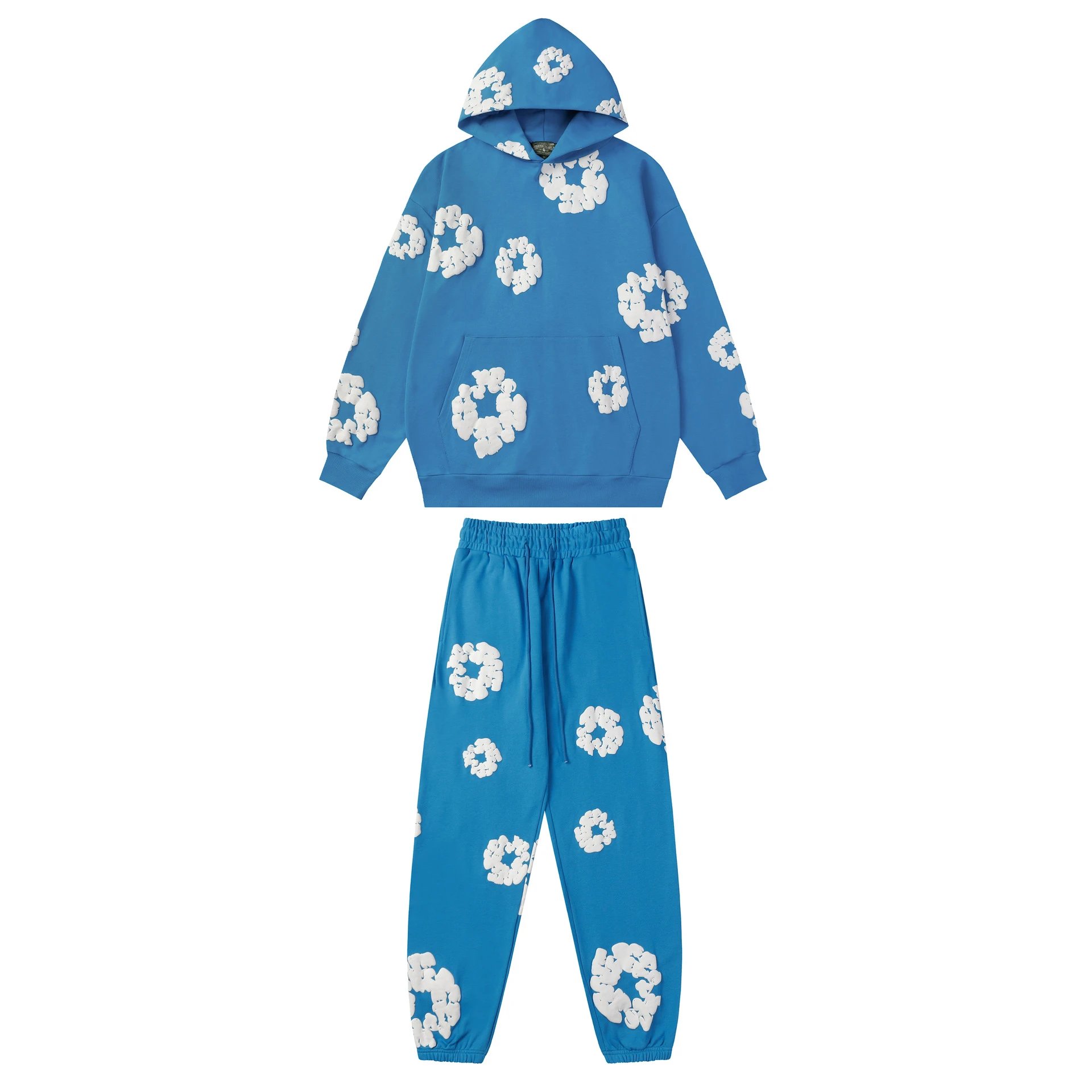 Denim Tears Cotton Wreath Hoodie Set Blue