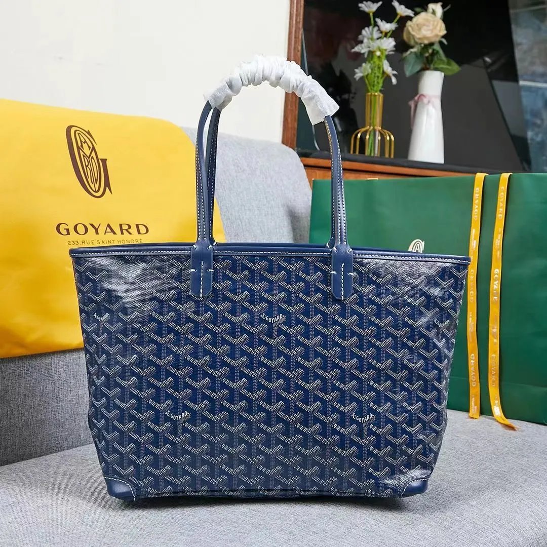 Goyard Saint Louis Tote Black Monogram Canvas Tote Bag - 14