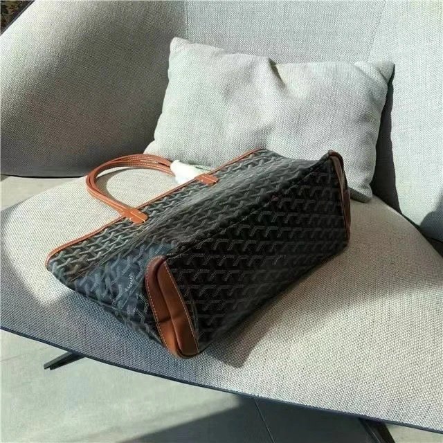 Goyard Saint Louis Tote Black Monogram Canvas Tote Bag - 24