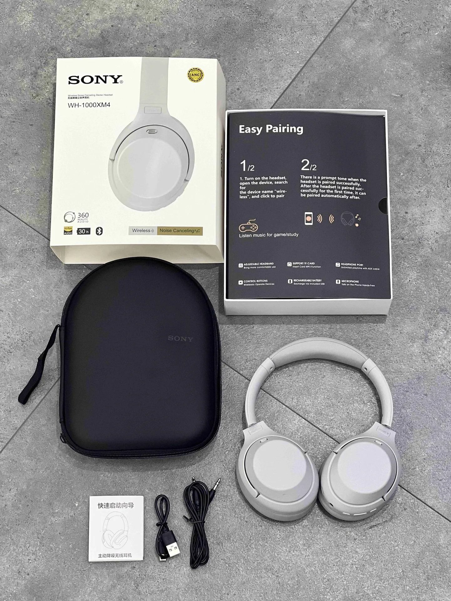 Design Sony WH-1000XM4 Black Wireless Noise-Canceling Over-Ear Headphones Over Ear Headphones - 6