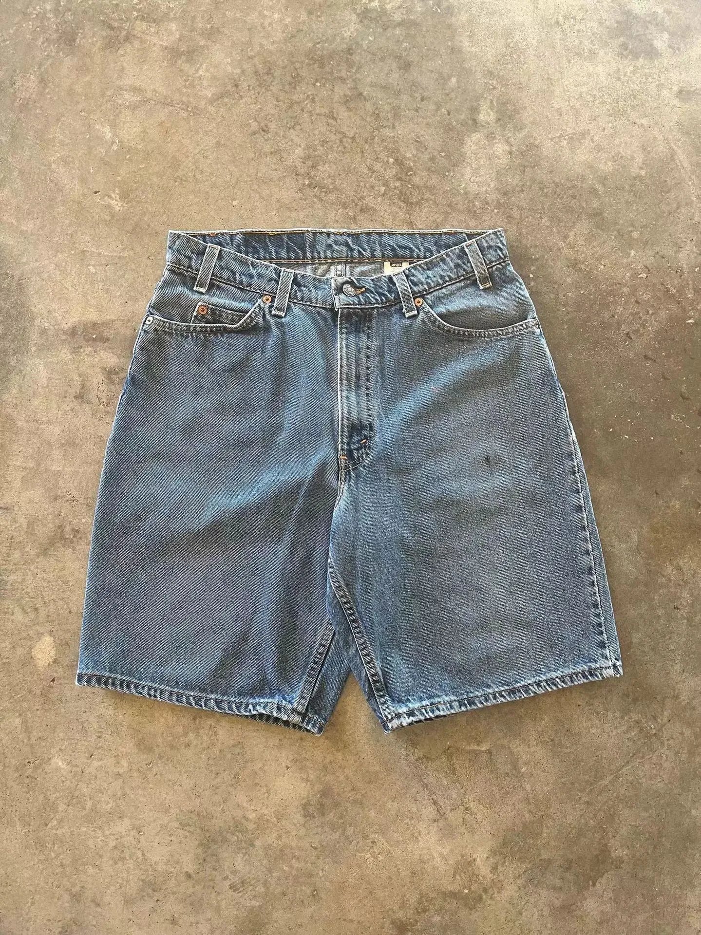 Vintage Washed Embroidered Denim Shorts photo 5