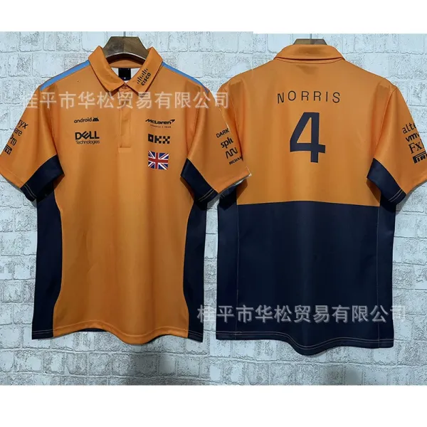 McLaren Racing Lando Norris Official Team Polo Orange/Navy - 1