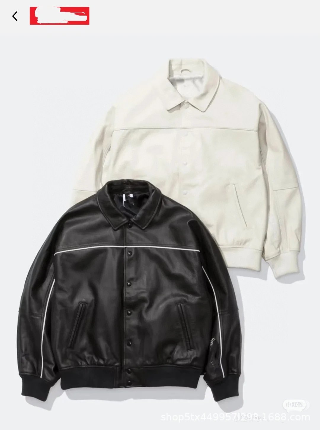 American retro leather jacket photo 5