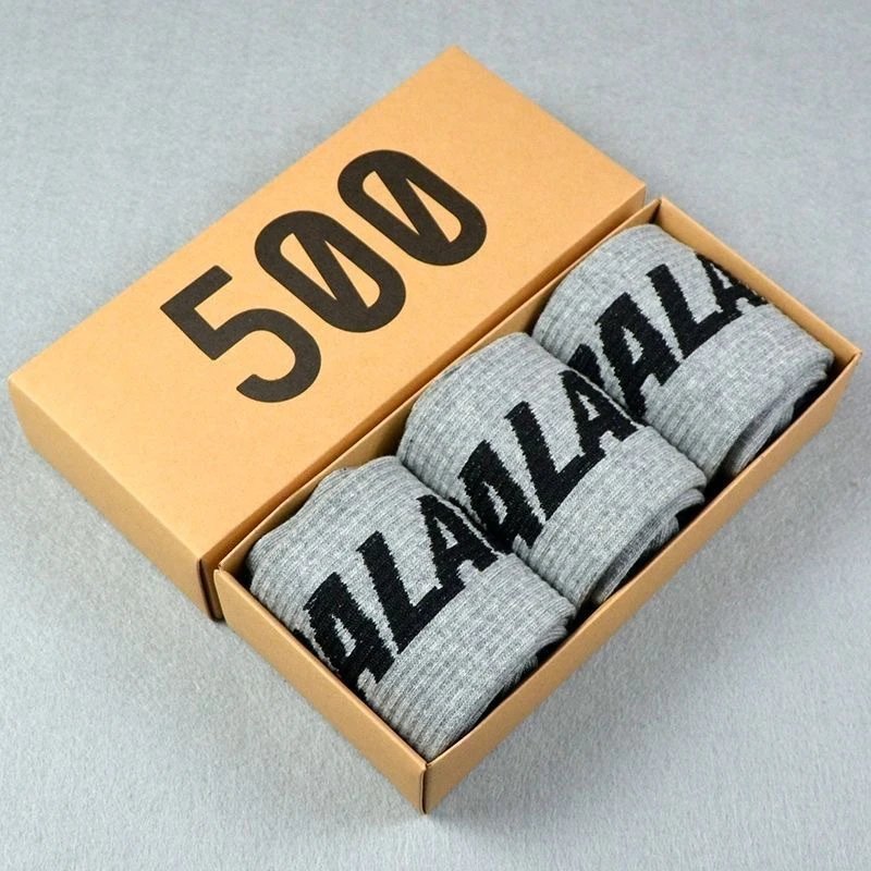 Off-White 500 Logo Socks Set Gray Black White Socks - 7