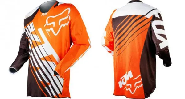 Fox Racing 180 Motocross Jersey Red/Navy Blue - 37