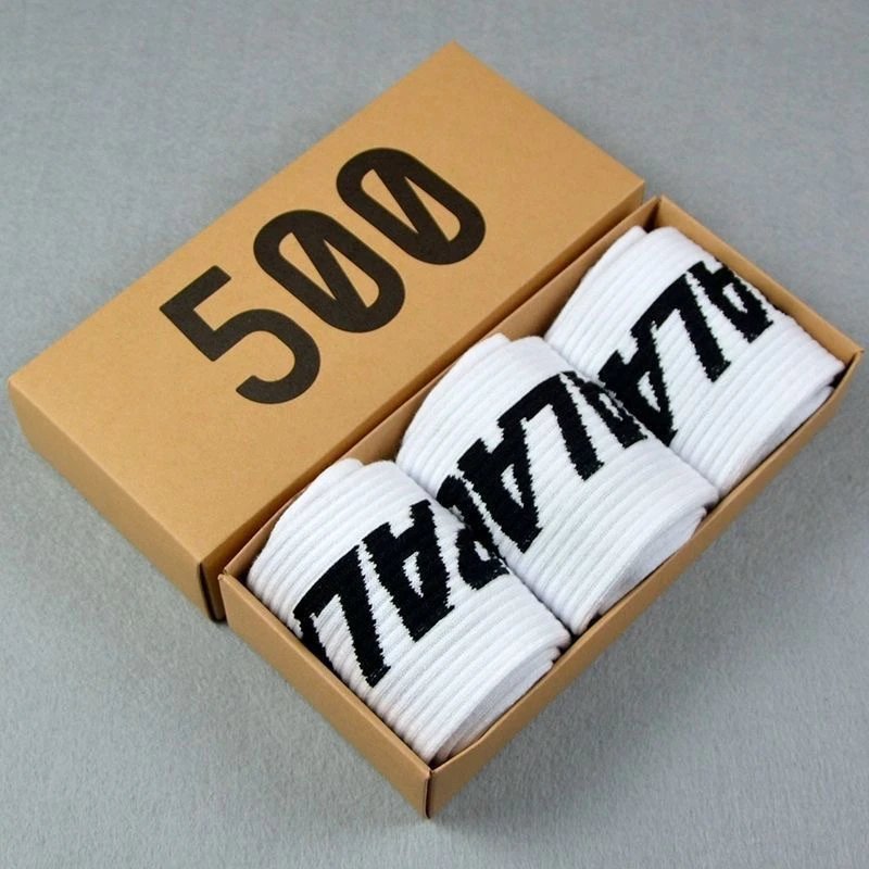 Off-White 500 Logo Socks Set Gray Black White Socks - 5
