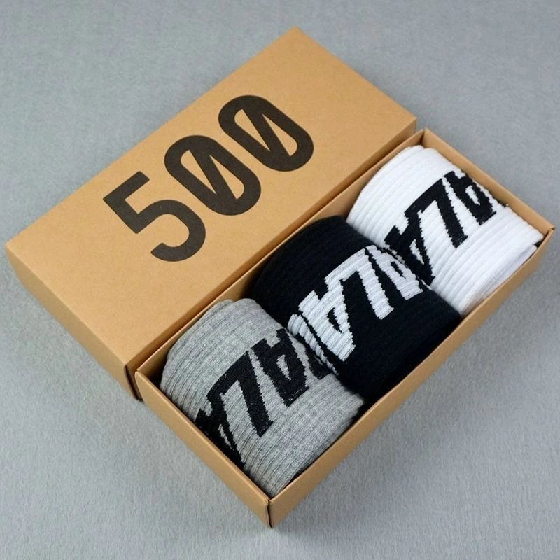 Off-White 500 Logo Socks Set Gray Black White Socks - 11