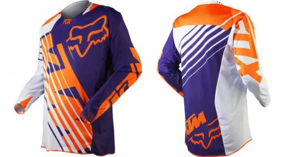 Fox Racing 180 Motocross Jersey Red/Navy Blue - 35