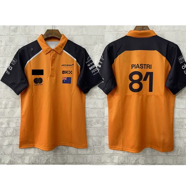 McLaren Racing x Piastri Official Team Polo Orange/Black Polo - 1