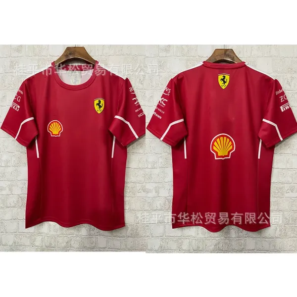 Ferrari x Shell Scuderia Racing Jersey Red T-Shirt - 1