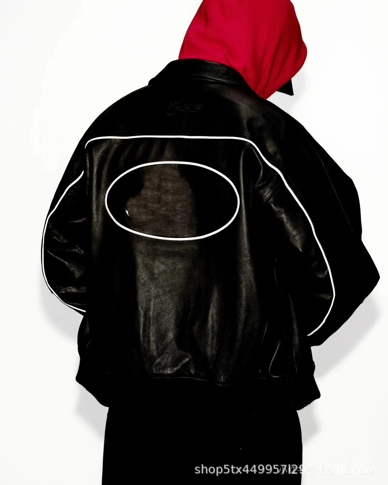 American retro leather jacket photo 8