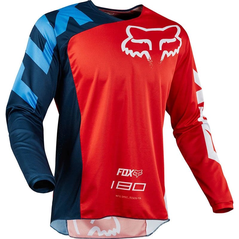 Fox Racing 180 Motocross Jersey Red/Navy Blue - 1