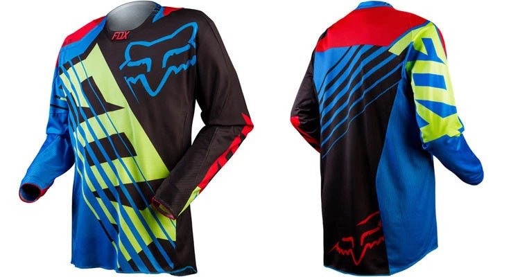 Fox Racing 180 Motocross Jersey Red/Navy Blue - 36