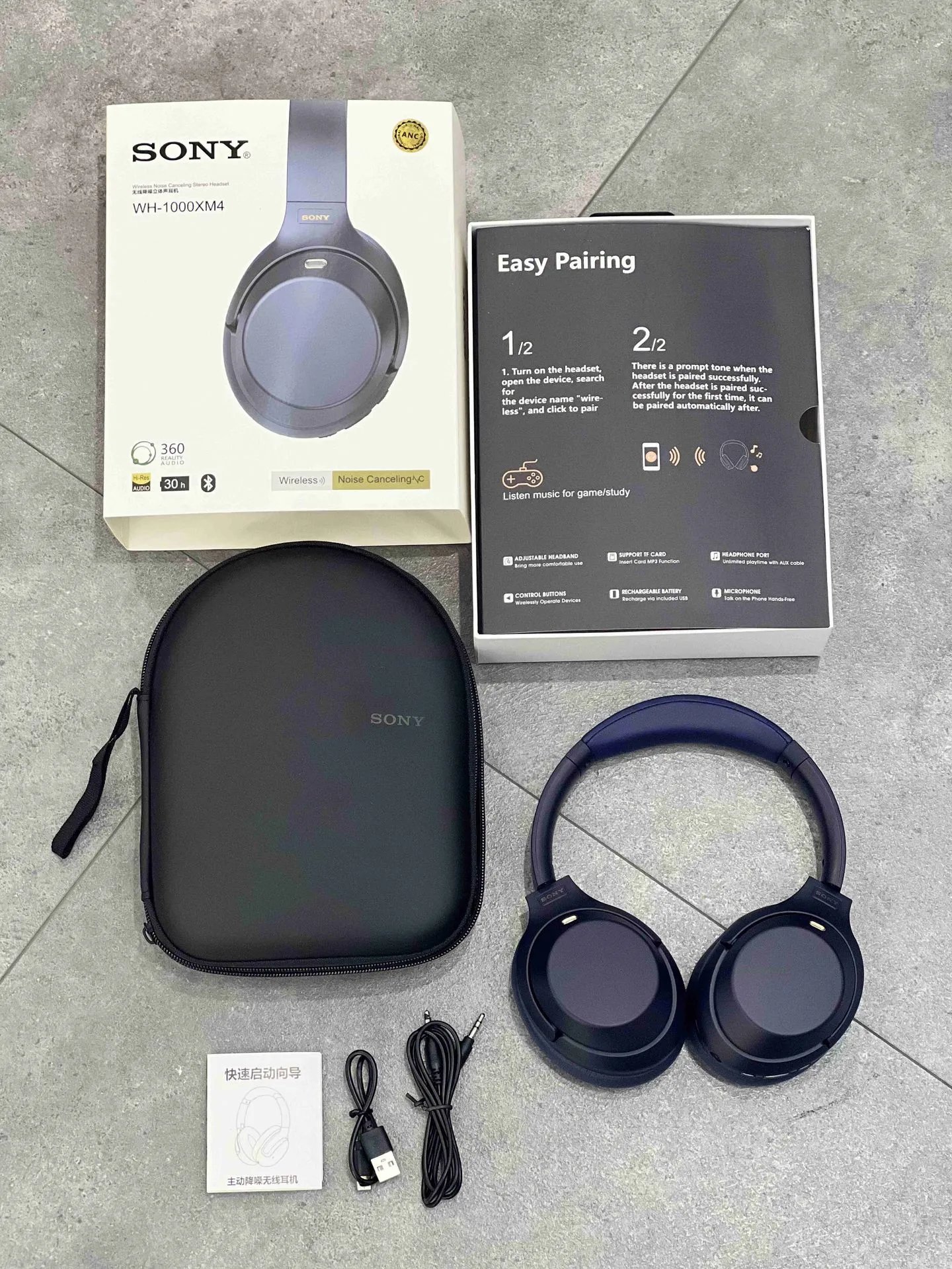 Design Sony WH-1000XM4 Black Wireless Noise-Canceling Over-Ear Headphones Over Ear Headphones - 7