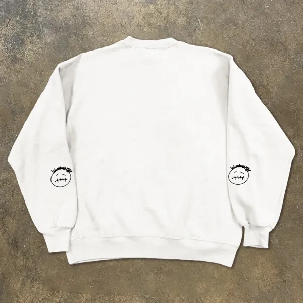 Cactus Jack Smiley Face Crewneck Black Sweatshirt Sweater - 5
