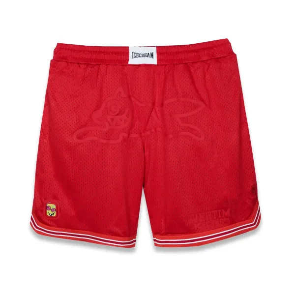 A Bathing Ape Icecream x Overtim Mesh Basketball Shorts Red Shorts - 1