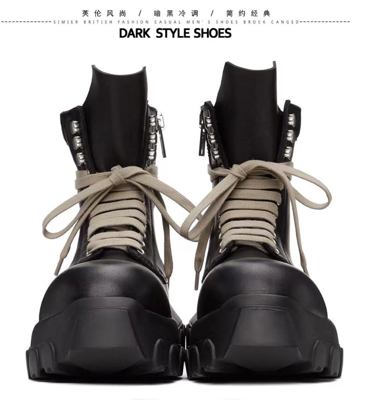 Design Chunky Combat Boot Black Fleece-Lined - 9