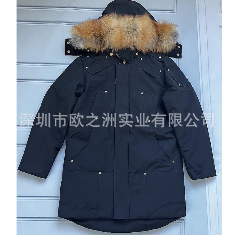 Design Parka Coat Black with Fur Hood - 5