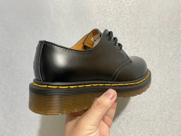 Dr. Martens 1461 Quad Black Leather Derby Shoes - 4