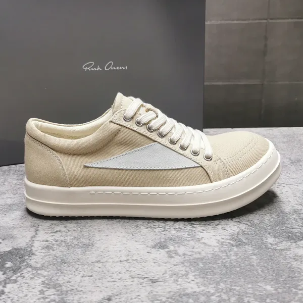 Design Frank Owens Beige Canvas Sneakers - 1