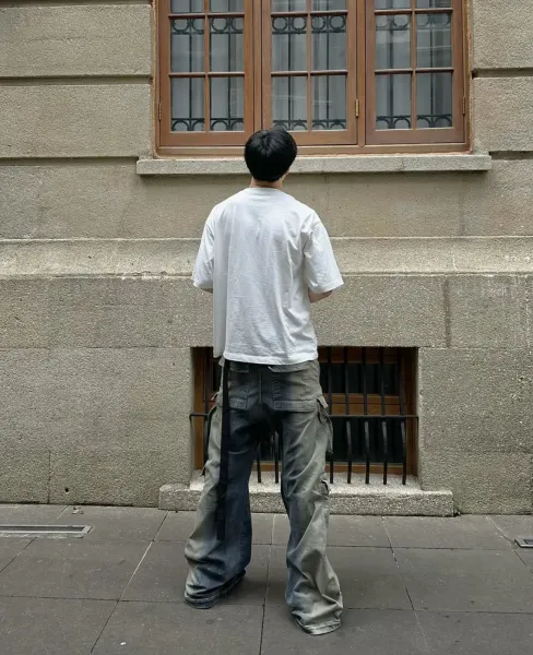 Rick Owens DRKSHDW Cargo Pants Gradient Wash Denim - 17