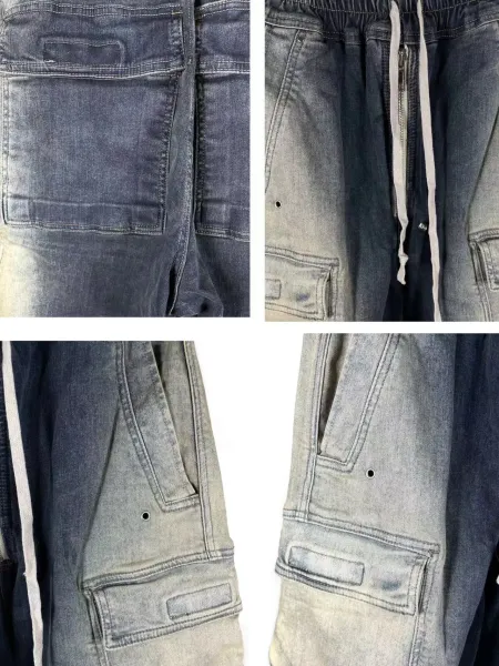 Rick Owens DRKSHDW Cargo Pants Gradient Wash Denim - 7