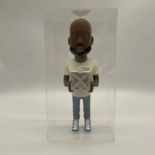 Off-White x Virgil Abloh Bobblehead Figure Clear Display Case Collectible Accessories - 1