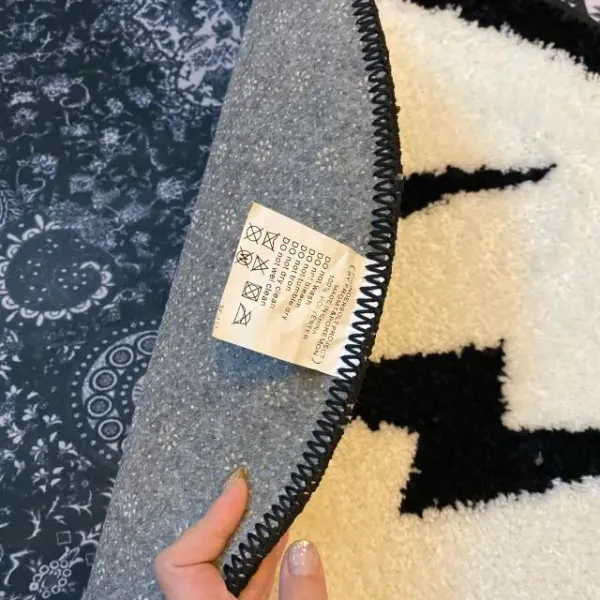 Off-White Lightning Bolt Rug Black Purple Multicolor Accessories - 6
