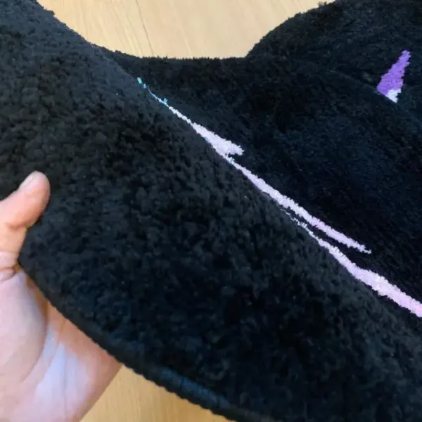 Off-White Lightning Bolt Rug Black Purple Multicolor Accessories - 18