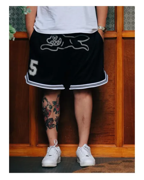 A Bathing Ape Icecream Dog Logo Mesh Shorts Black Shorts - 3