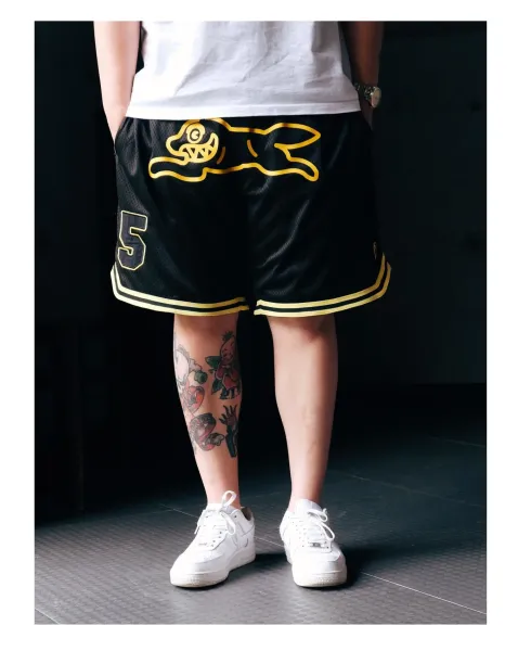 A Bathing Ape Icecream Dog Logo Mesh Shorts Black Shorts - 14