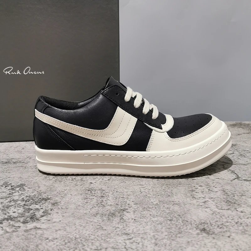 Rick Owens DRKSHDW Low-Top Sneaker Black and Cream Sneakers