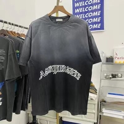 Design ASKURSEF Gradient Black T-Shirt Tops.t Shirts - 1