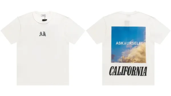 Design Ask Yourself California Graphic Print White T-Shirt T-Shirts - 1