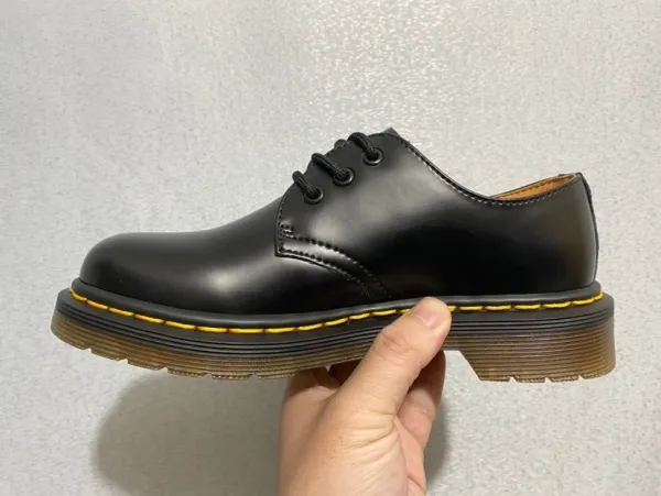Dr. Martens 1461 Quad Black Leather Derby Shoes - 5