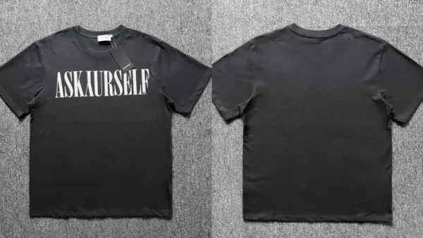 Design Ask Yourself Bold Print Black T-Shirt T-Shirts - 1