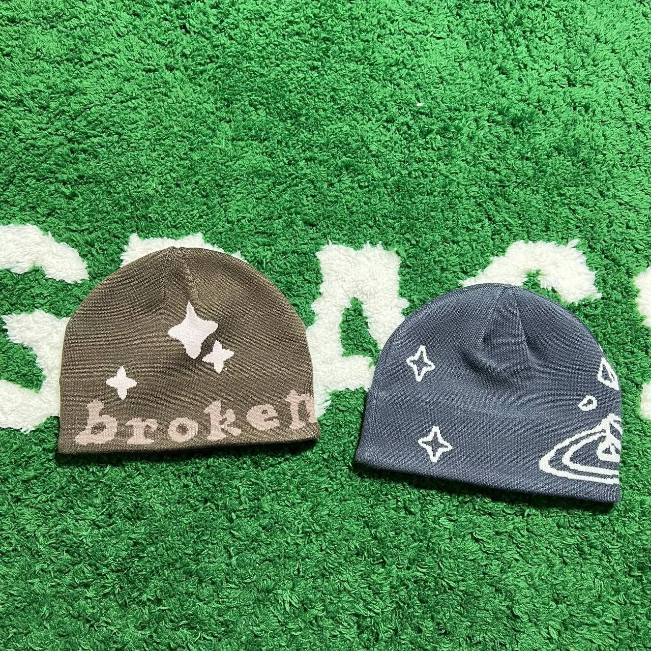 Broken Planet Space Beanie Navy Blue Knit Hat - 2