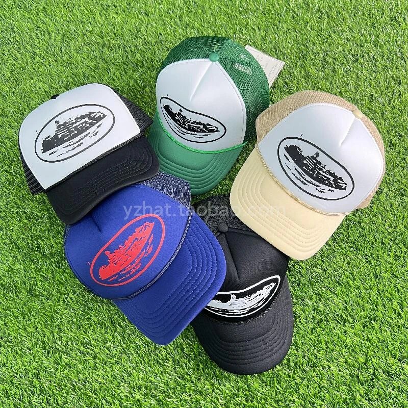 Trucker Hats with Boat Print