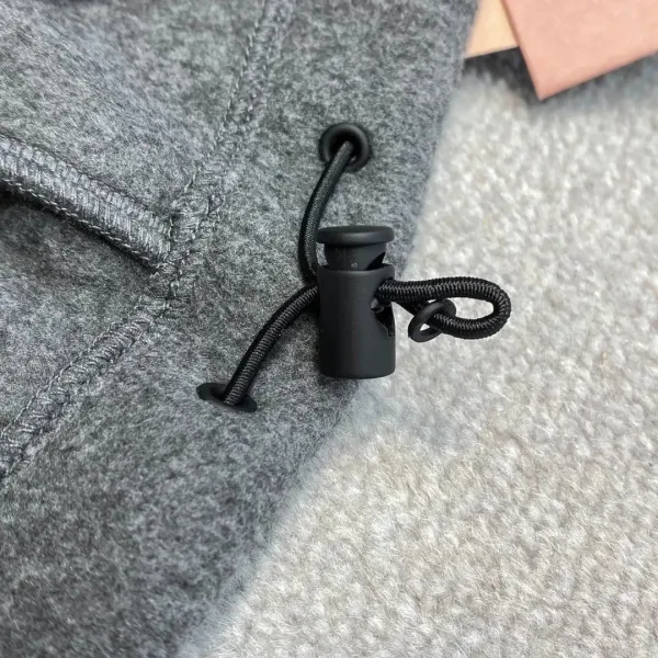 Miu Miu Fleece Zip-Up Jacket Black Outerwear - 33
