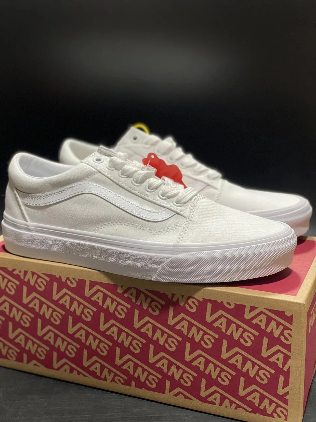 Vans Old Skool White Canvas Sneakers Skateboard Shoes
